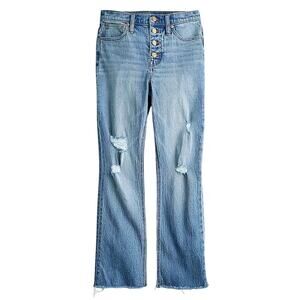 J.Crew 10" Demi Boot Crop Jean Button Fly Greenwich Street Size 30